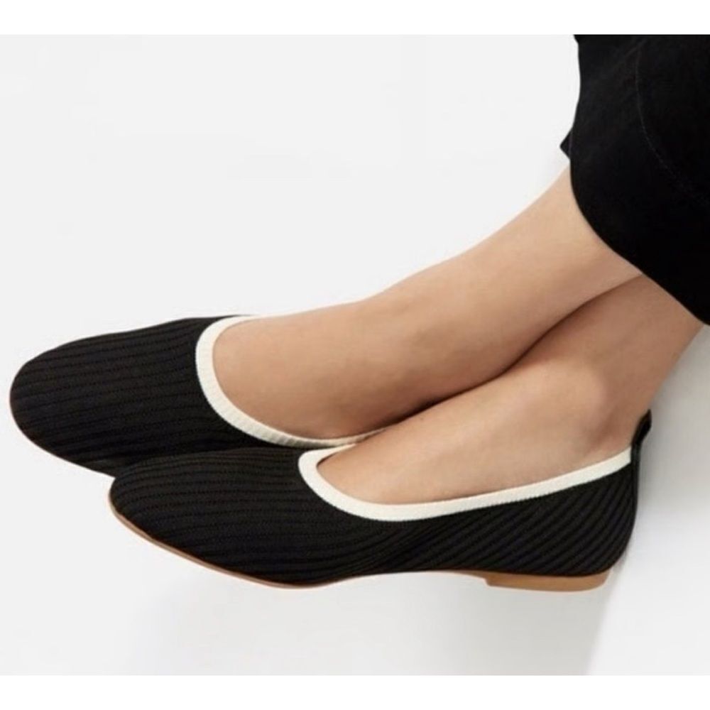 Everlane Day Glove Reknit Classic Black and White Size 6.5 / Excellent